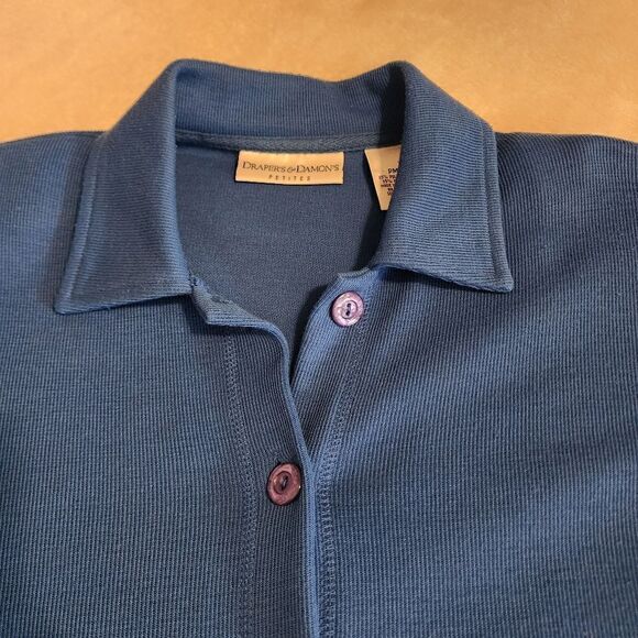 Draper's & Damon's Womens Petite 2 Piece Set Button Front Top and Pencil Skirt M - Picture 5 of 13